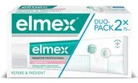 elmex® SENSITIVE PROFESSIONALTM Dentifrice Répare et Prévient + Soin Gencives Dentifrice(S) 2x75 ml