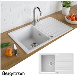 Granit Spüle Küchenspüle Einbauspüle Auflage Spülbecken Küche reversibel Weiß