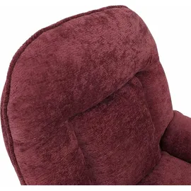 MCW Relaxsessel MCW-P32 Chenille 370 g/m2 70 x 70 x 70 cm Beere mit Hocker