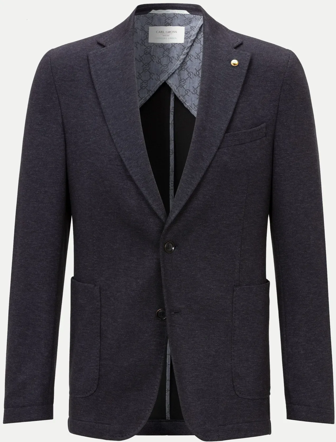 Sharp-Fit Jersey Sakko Blau 28