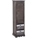 Mendler HWC-H20 Badezimmerkommode 120 x 27 x 29 cm Braun/Massiv-Holz