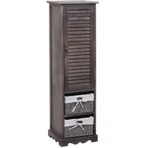 Mendler HWC-H20 Badezimmerkommode 120 x 27 x 29 cm Braun/Massiv-Holz