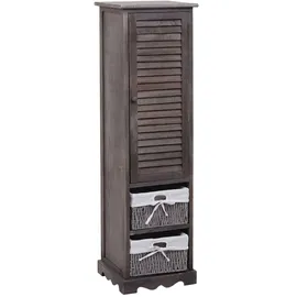 Mendler HWC-H20 Badezimmerkommode 120 x 27 x 29 cm Braun/Massiv-Holz
