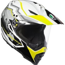 AGV AX-8 Dual Evo Earth Helm, wit-geel, XS Voorman