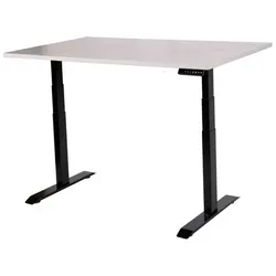 SZAGATO Schreibtisch, Breite: 80 cm, Stahl/Holz - grau