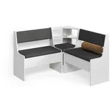livinity® ECKBANKGRUPPE Tiberio Weiß 120 x 120 cm Ohne Tisch
