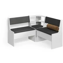 livinity® Eckbankgruppe, Weiß, 120 x 120 cm Ohne Tisch