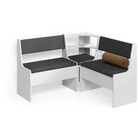 livinity® Eckbankgruppe, Weiß, 120 x 120 cm Ohne Tisch