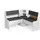 livinity® Eckbankgruppe, Weiß, 120 x 120 cm Ohne Tisch