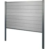 MCW WPC Sichtschutz 190 cm grau