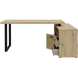 Forte Eckschreibtisch Goldsboro Eiche / Braun