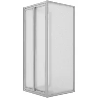 Idralite Dreiseitige Duschkabine 90x100x90CM H185 Strukturglas 2 Festen Wänden+2 Saloon 100 Mod. Clint