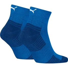 Puma Sport Cushioned Quarter Socken 2 Paare Blau 35-38