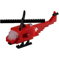 Brixies 200159 - Schweizer Helikopter, 3D Konstruktionsbausatz aus Ministeinen,