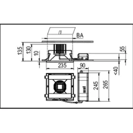 Ridi Einbaudownlight 1 weiß Kunststoff