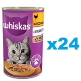Whiskas Adult 1+ Katzenfutter Nassfutter mit Huhn in Gelee für adulte Katzen