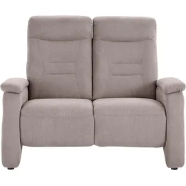 exxpo - sofa fashion "Ascoli, Kinosofa mit hohem Sitzkomfort, bequeme Armlehnen", grau (taupe), B:140cm H:106cm T:99cm, NaturLEDER (echtes Rindsleder) in Sitz und Rücken.