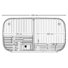 FinnTherm ScandiCube Space inkl. 9 kW Ofen + int. Steuerung