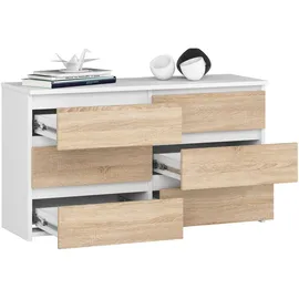 Milord Kommode CL100 100 x 57 x 35 cm Weiß-Sonoma