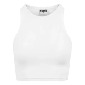 URBAN CLASSICS Cropped Rib Top Weiß XXL