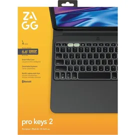 ZAGG KB Pro Keys 2 für iPad Air 13 (M2, 2024) Schwarz