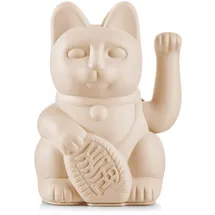 donkey Lucky Cat Ocher - ockerfarbene Winkekatze, japanische Maneki Neko Deko-Katze, 15 cm groß
