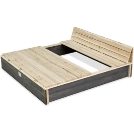 EXIT TOYS Holzsandkasten Aksent mit Dach braun/grau