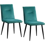 Hti-Living Esszimmerstuhl Salinas Velvet blau 2er Set