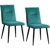 Hti-Living Esszimmerstuhl Salinas Velvet blau 2er Set
