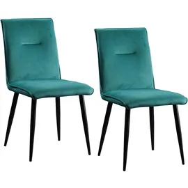 Hti-Living Esszimmerstuhl Salinas Velvet blau 2er Set