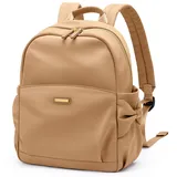 GOLF QUALITY Rucksack Damen Klein Wasserdicht Nylon Handtasche 2 in 1 Mode Reisen Damen Rucksack 9.6L Modern Umhängetasche Handtasche Rucksack, Cityrucksack Erdiges Braun