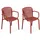 konsimo® KONSIMO FICCARI Gartenstuhl 57,5 x 82,5 x 53 cm rot 2 St.