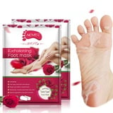 Fußmaske, 2er Pack Fußmaske hornhaut Kallus-Entferner, Peeling-Abzieh-Schwielen abgestorbener Haut, hornhaut entfernen fuß Maske, Baby Soft Smooth Touch Feet-Männer, Frauen, Peeling-Fußmaske (Rose)