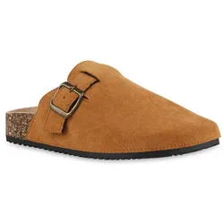 Damen Pantoffeln in Hellbraun