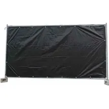 Boni-Shop® Bauzaunplane 1,76 x 3,41 m Schwarz