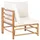 Beliani Gartenstuhl, Weiss Heller Holzfarbton 67x67x80