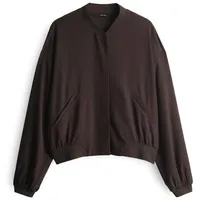 Someday Damen Jacke | Blouson NARLIE Detail Regular aus softem Jersey Dark Espresso, 42 - 42