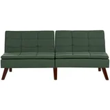 Beliani 3-Sitzer-Schlafsofa, Grün, Dunkelbraun, 180x76x83 cm, Wohnzimmer, Sofas & Couches, Schlafsofas