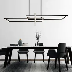 LED Design Decken Pendel Lampe schwarz matt Wohn Ess Zimmer Beleuchtung Höhenverstellbar Hänge Leuchte dimmbar über Lichtschalter
