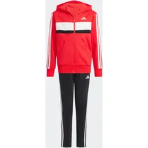 adidas Seasonal Essentials Tiberio 3-Streifen Trainingsanzug Rot/Weiß 176