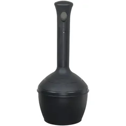 Justrite Sicherheits-Standascher aus Kunststoff Elite Smoker Cease Fire® | 15 Liter Innenbehälter, selbstlöschend | HxB 96,5x30,5cm | Schwarz