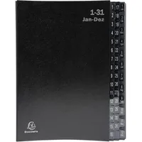 Exacompta 57044E Sammelmappe Karton Schwarz