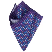 bgents Einstecktuch Handrolliertes Giro Inglese-Einstecktuch mit Blüten-Muster, Made in Italy lila