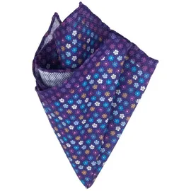 bgents Einstecktuch Handrolliertes Giro Inglese-Einstecktuch mit Blüten-Muster, Made in Italy lila
