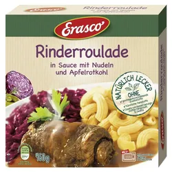 Erasco Rinderroulade in Sauce mit Nudeln& Apfelrotkohl 460G