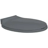 vidaXL Toilettensitz mit Absenkautomatik Grau Oval