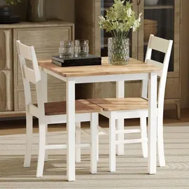 Homcom Küchentisch 69 x 75 x 69 cm Eiche beige/braun