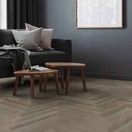 ML-Design Click Vinylboden Fischgrät Eiche Dunkel Braun Holzoptik, Wasserfest,