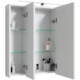 ML-Design Spiegelschrank Weiß, Holzwerkstoff, 15x72x72.4 cm, Badezimmer, Badezimmerspiegel, Spiegelschränke