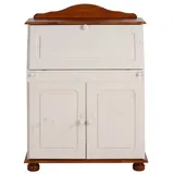 Home Affaire Sekretär »Mette, Schreibtisch im Landhausstil,«, aus Massivholz, Breite 82 cm, gelb